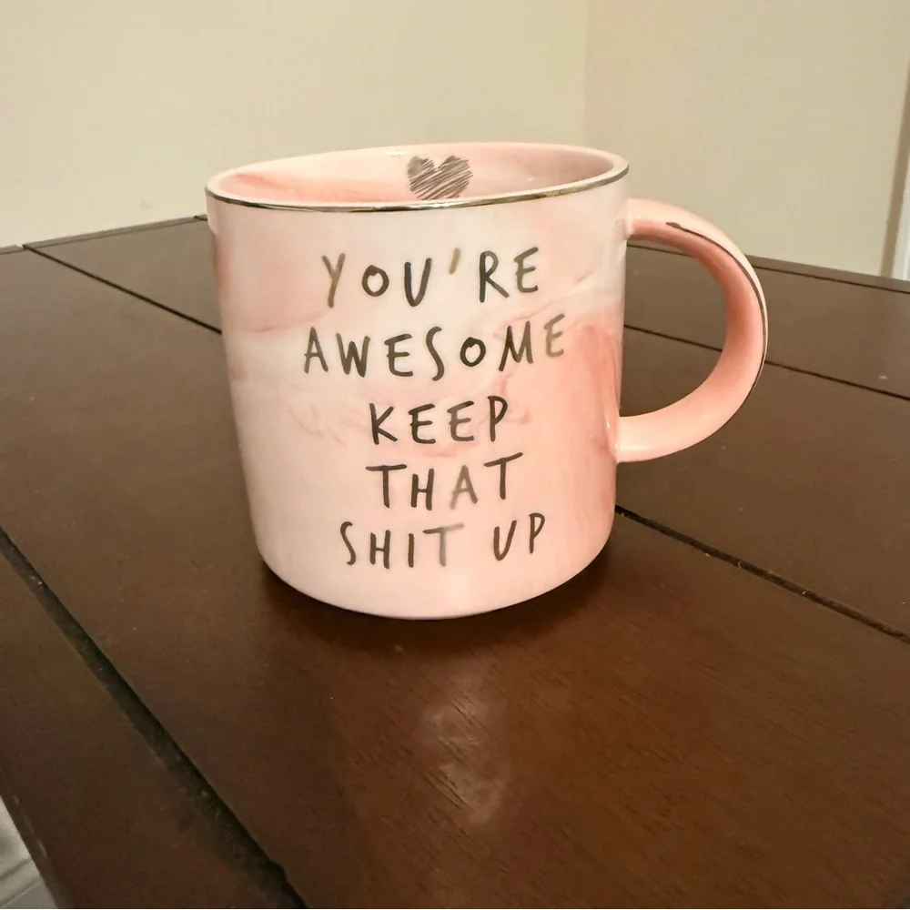 Inspirational Pink Ceramic Mug - Picture 5 of 8
